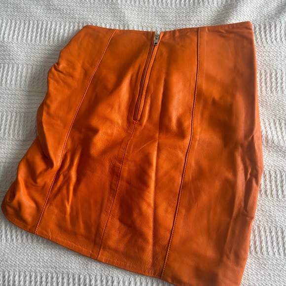 NWOT Camila Coehlo Clementine Leather Skirt - Picture 5 of 5